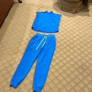 FIGS scrub set. Worn once! Top is oversized.